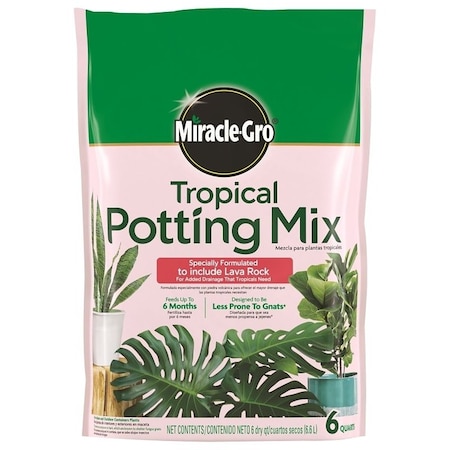 Miracle-Gro Tropical Potting Mix, Solid, 6 qt Bag 71276430