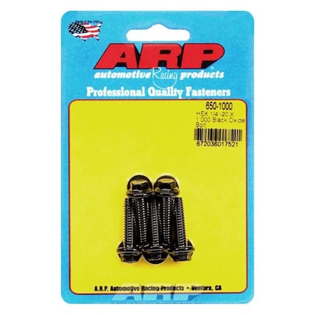 Arp 650-1000 0.25-20 x 1 in. 6 Point Bolt Kit, 5PK ARP650-1000