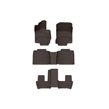 Weathertech Cocoa, Front and Rear and Rear FloorLiner HP 4715331-471595-3-4IM