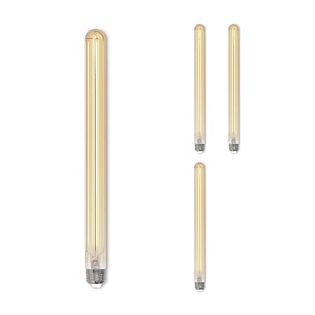 Bulbrite LED Filament 5 W Dimmable 15 Inch T9 Light Bulb with Antique Glass Finish, E26,2100K, 400Lumens, 4PK 862776