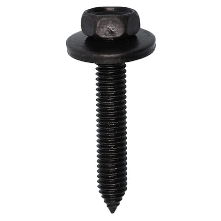Auveco Hex Head Sems Body Bolt 10mm Hex M6-1.0 x 35mm, 50PK 18416