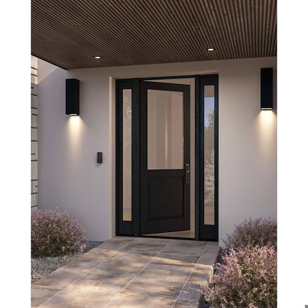 Doornmore G5001, 65.25" x 98" ( 36" Door + 2x12" Side) Left Hand, Mahogany 1/2 Lite Exterior Door G5001-SW-3696-G101-SL_1-2_LI