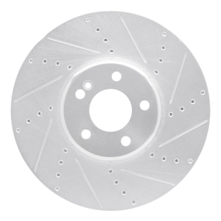 Dynamic Friction Co DFC Brake Rotor - Drilled and Slotted - Silver 631-63119R