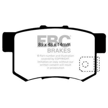 Backseat Greenstuff Rear Brake Pads for 97 Acura CL 2.2 BA3918124