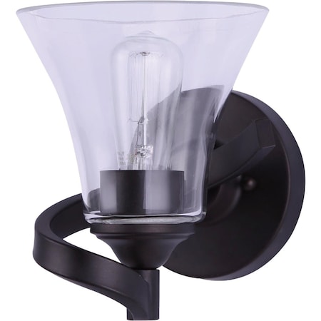 Home Impressions 1-Bulb Oil Rubbed Bronze Vanity Light Fixture with Easy Connect IVL587A01ORB-C