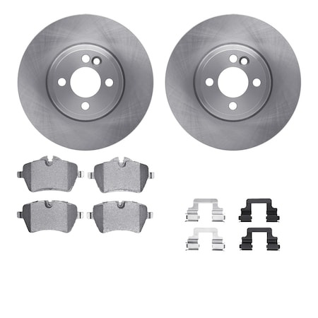 Dynamic Friction Co DFC Brake Rotor with 5000 Brake Pads and Hardware Kit 6512-32052