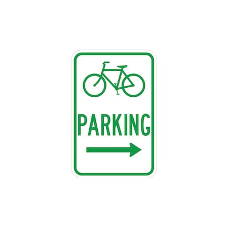 Sign Solutions Usa Parking Sign, 12 in W, Aluminum Sign, White DUS06HWT1218D4-3R