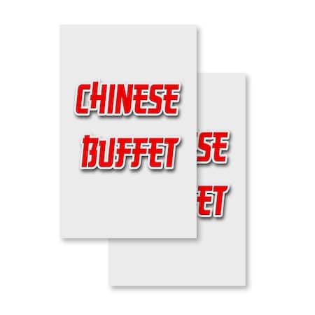 Signmission Chinese Buffet, Vinyl Decals Only 24 Inch x 36 Inch, Vinyl Decal, 2PK DSB-2436-2PACK-Chinese Buffet