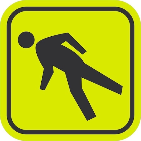 Lyle Mini Pedestrian Crossing Symbol, 4x4, Diamond Grade, Yellow Green G-16708-DG_4x4