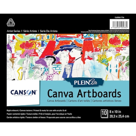 Canson Artist Series Canva Plein Air Canvas Board, Foldover Binding, 10 Sheets, 8x10 inch C400061736