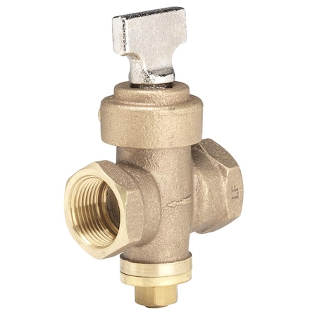 B & K Homewerks 1/2 in. FIP X 1/2 in. FIP Bronze Ground Key Stop & Drain Valve 225-2-12