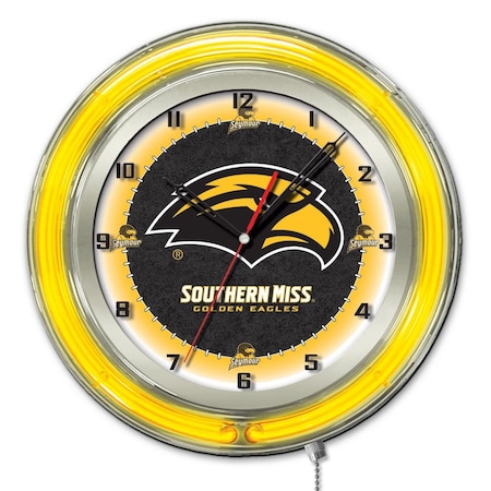 Holland Bar Stool Co University of Southern Mississippi Double Neon 19" Clock Clk19SouMis