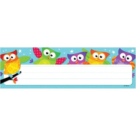 Trend Enterprises Owl-Stars? Desk Toppers? Name Plates, 36 Pieces, PK6 T69217
