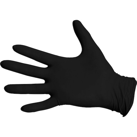 Workhorse 650 Series Single Use Nitrile Hand Protection Gloves, Powder-Free, Latex Free, 5 Mil, 100PK 650BLACKM