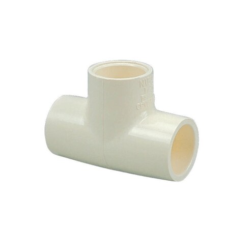 Nibco Pipe Tee, 1/2 in, Slip, CPVC, White T00160J