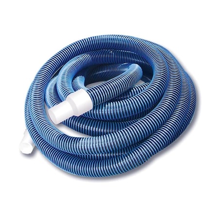 Pool Central 21 ft. Blue Spiral Wound EVA Vacuum Hose with White Cuffs 32757666