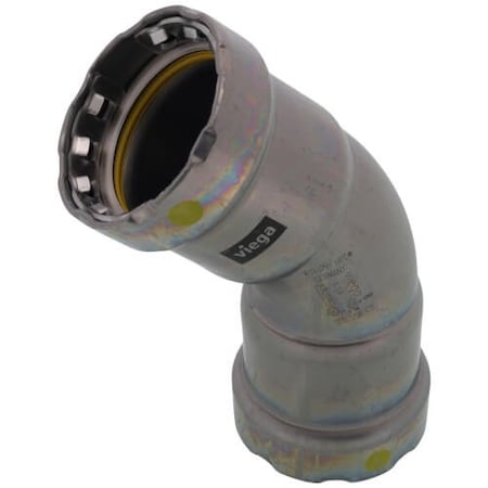 Viega MegaPressG 45 elbow P1 1.25 P2 1.25 carbon steel zinc-nickel coating 25246