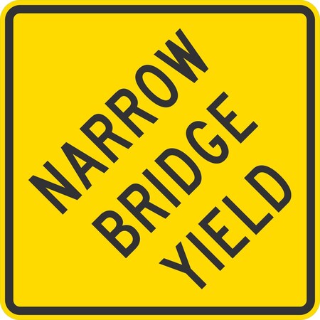 Lyle Narrow Bridge Yield, 24x24, High Intensity Prismatic, Yellow G-13183-HI_24x24