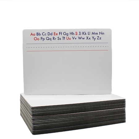 Flipside 9 x 12 Two Sided Alphabet Magnetic Dry Erase Board Class Pack of 24 12478