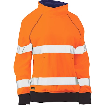 Bisley ANSI Type R Class 2 Women's Contoured Fleece Pullover Sweatshirt 323W6818T-OR/L