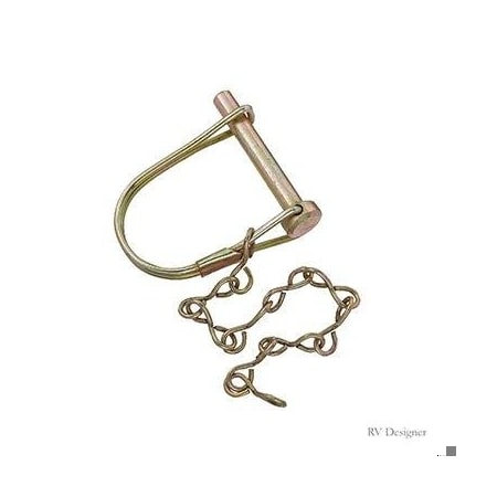 Rv Designer COUPLER LOCK PIN W/ CHAIN, 1/4IN X 1-3/8IN H420