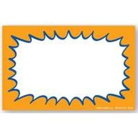 Centurion Laser Starburst Sign, Orange Background, 5-1/2 in W x 3-1/2 in H Dimensions CRG338
