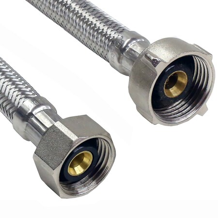 Lasco 1/2 in. FIP X 7/8 in. D Ballcock 12 in. Braided Stainless Steel Toilet Supply Line 10-0813