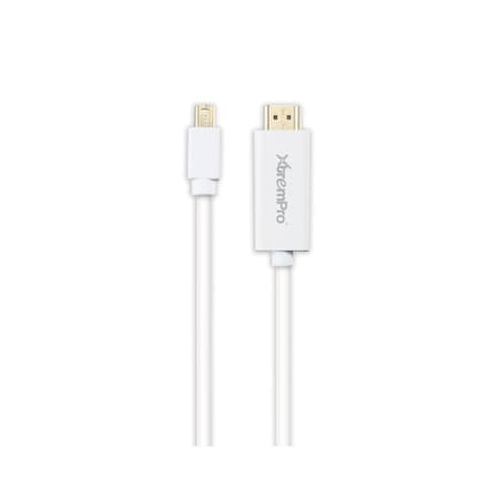 Abacus 10 ft. Mini Displayport to HDMI Cable Mini DP to HDMI DP Thundebolt Port - White AB3499499