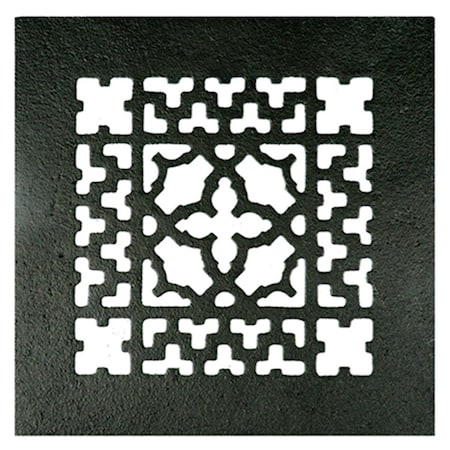 Acorn Mfg Acorn 8 x 8 Cast Iron Decorative Grille, Black GR9BG