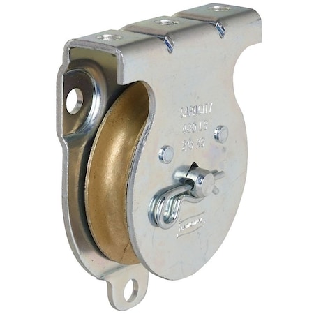National Hardware Pulley, 3/8 in Rope, 480 lb Working Load, 2 in Sheave, Zinc N233-254