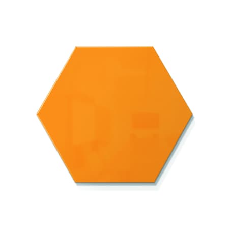 Ghent Hex LINK Powder-Coated Steel Whiteboard, Magnetic, 18'' x 21, Marigold HEXS1821MR