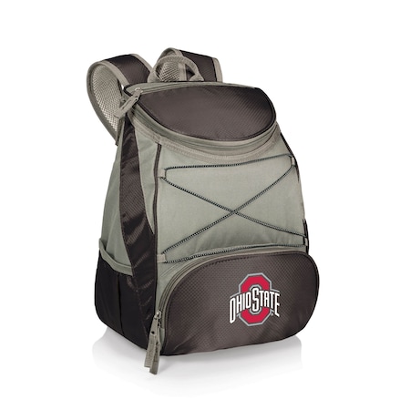 Picnic Time Family Of Brands NCAA Ohio State Buckeyes PTX Backpack CoolerBlack with Gray Accents 633-00-175-444-0