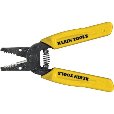 Klein Tools Wire Stripper/Cutter, 10 to 18 AWG, 6-1/4 in, Yellow 11045