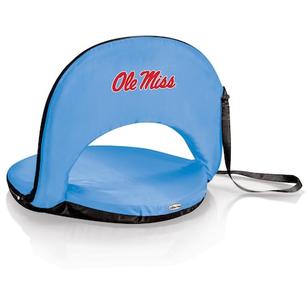 Picnic Time Family Of Brands NCAA Ole Miss Rebels Oniva Stadium Seat - Reclining Bleacher Seat with Back Support, Sky Blue 626-00-137-374-0