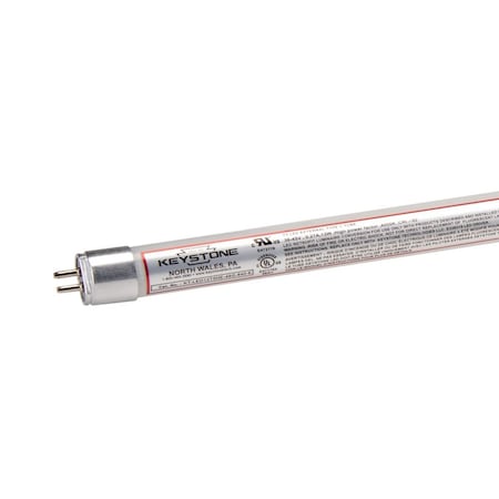 Keystone 12W LED T5 HE Tube, 1800 lumen, Glass Construction, 4 ft., 3500K, 70k hrs, External Drive Type C KT-LED12T5HE-48G-835-E /G2