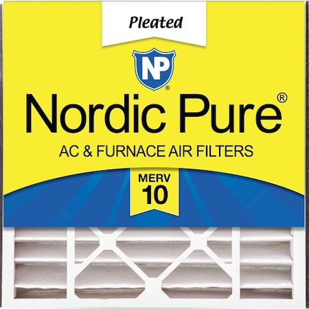 Nordic Pure 20x20x5 Pleated Air Filter, High Capacity, Electrostatically Charged Synthetic Media, MERV 10 20x20x5ABM10-1