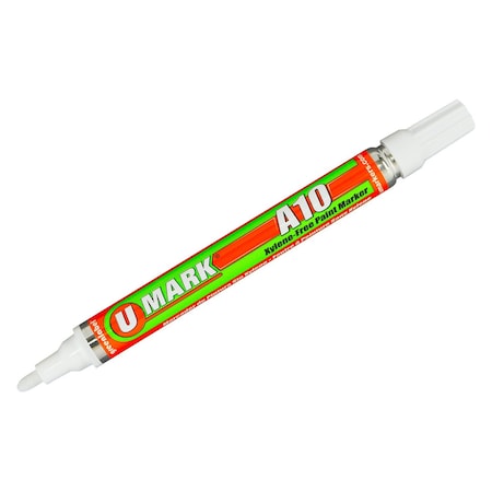 U-Mark SolidPaintMarker, 5-3/4inL, White, Paint 10105