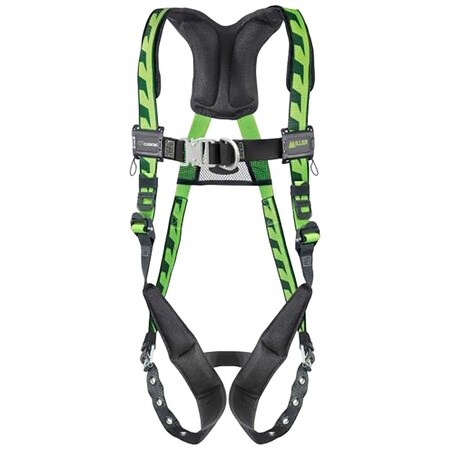 Miller Premium Breathable Full-Body Harness w/Steel Hardware, 5 Points of Adjustment, Front/Back/SIde D-Ring ACF-TBBDPUG