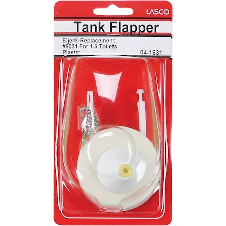 Westlake Pipe & Fittings Eljer Wht Plastic Toilet Flapper with Foam Float & Chain 04-1631