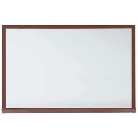 Aarco Architectural High Performance White Porcelain Markerboard w/ Wood Grained Aluminum Trim 420WWD4872