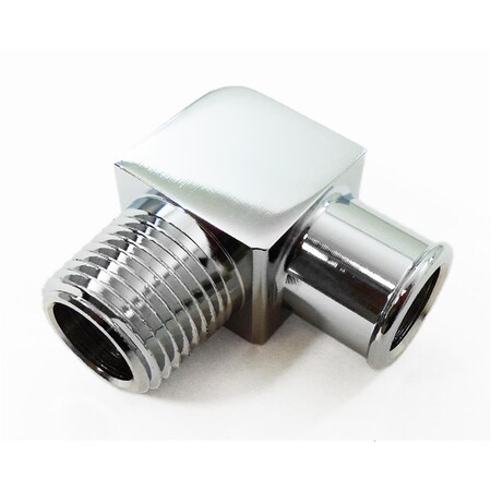 Strike3 0.75 x 0.5 in. 90 deg Aluminum Fitting, Chrome ST1386241