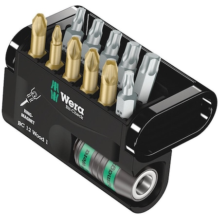 Wera Bit-Check 12 Wood 1, 12 pieces 5057423001
