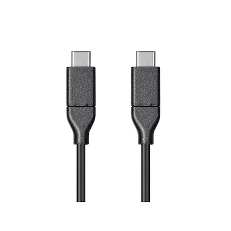 Monoprice Essentials USB Type-C to Type-C 2.0 Cable - 480Mbps_ 5A_ 26AWG_ Black_ 24283