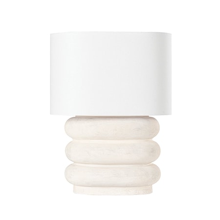 Hudson Valley Lighting Ewing 1 Light Table Lamp 18 In. Aged Brass/Weathered Ivory Ceramic L1788-AGB/CWI