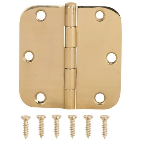 Prosource Door Hinge, Solid Brass, Brass, Loose Pin, 180 deg Range of Motion, Screw Mounting BH-BR21B-PS