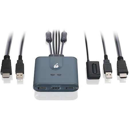 Iogear 2-Port Full HD KVM Switch with HDMI and USB Connections. For 2 HDMI PC Share one Keyboard,  GCS32HU