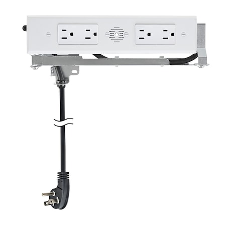 Docking Drawer Electrical Outlet Duo 4 AC White 15 Amps for Drawers 1514-266W