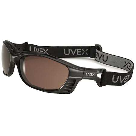 Uvex Livewire Black Frame SCT Gray Lens Tint HydroShield AF coating S2605HS