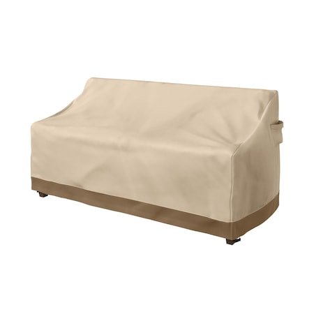 Pure Garden Outdoor Couch Cover - 76x33in Heavy-Duty 600D Polyester Canvas with UV 50+ and Waterproof Backing 50-LG1305
