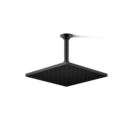 Kohler Contemporary Square 10" single-function rainhead, 2.5 gpm K-13696-BL